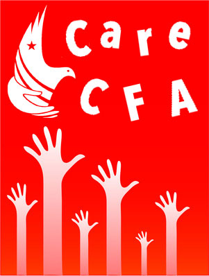 Hands reaching for CareCFA